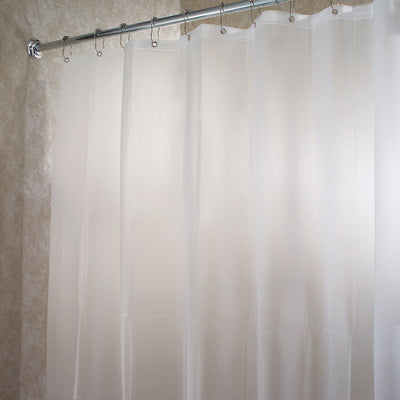 iDesign 78 in. H X 54 in. W Clear/Frosted Shower Curtain Liner EVA