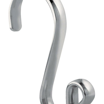 iDesign Chrome Silver Metal Shower Curtain Rings 12 pk