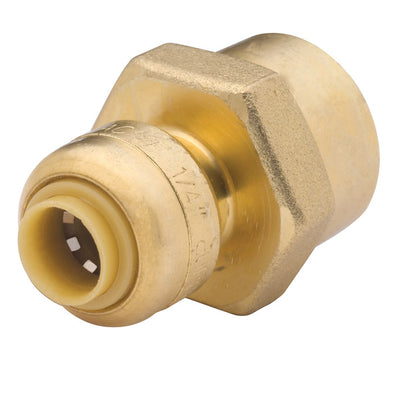 SharkBite 1/4 in. Push X 1/2 in. D FPT Brass Reducing Connector