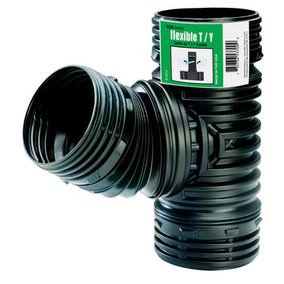 Flex-Drain 4 in. Snap X 4 in. D Snap Polypropylene Combination Tee Wye