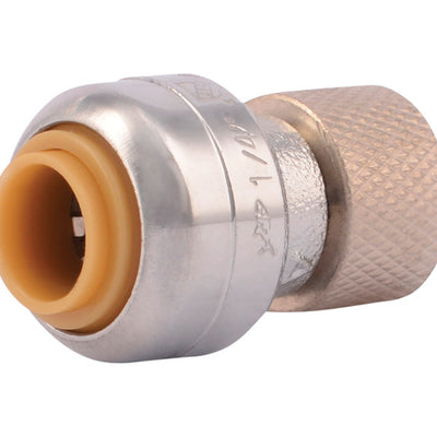 SharkBite 1/4 in. PTC X 3/8 in. Compression Brass Stop Valve Connector