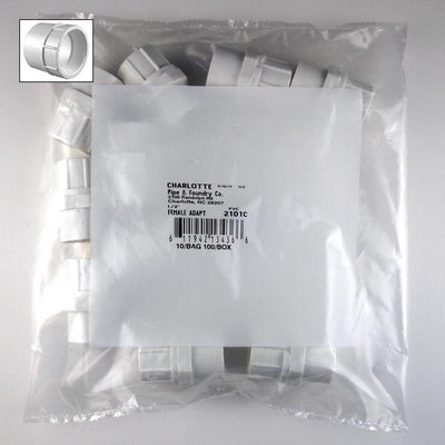 Charlotte Pipe Schedule 40 1/2 in. Slip X 1/2 in. D FPT PVC Pipe Adapter