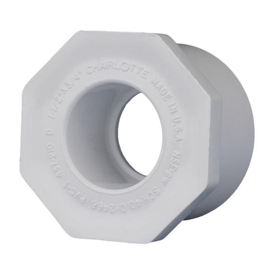 Charlotte Pipe Schedule 40 1-1/2 in. Spigot X 3/4 in. D Slip PVC Reducing Bushing