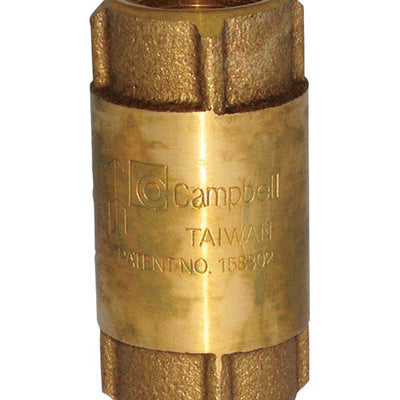 Campbell 1/2 in. D X 1/2 in. D FIP Red Brass Spring Loaded Check Valve