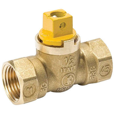 B&K ProLine 1/2 in. Brass FIP Ball Valve Flat Head For Gas