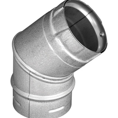 DuraVent 3 in. D X 3 in. D 45 deg Galvanized Steel Stove Pipe Elbow