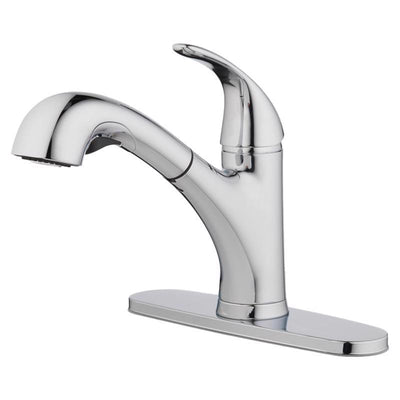 Oakbrook Collection Pacifica One Handle Brushed Nickel Pull-Out Kitchen Faucet