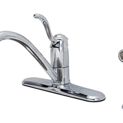 Oakbrook Collection Tucana One Handle Chrome Kitchen Faucet Side Sprayer Included