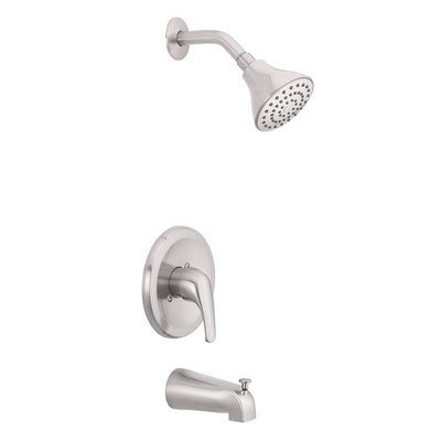 Oakbrook Collection 1-Handle Brushed Nickel Tub and Shower Faucet