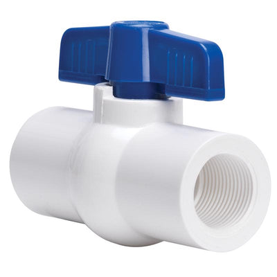 Homewerks 1-1/2 in. PVC FIP Ball Valve Full Port Quarter-Turn Lever For Potable Water