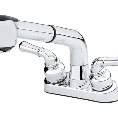 Homewerks Pullout Two Handle Chrome Laundry Faucet