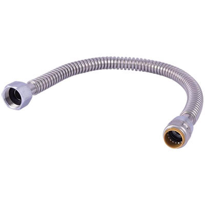 SharkBite 3/4 in. Push Fit X 3/4 in. D FIP 18 in. Stainless Steel Water Heater Supply Connector