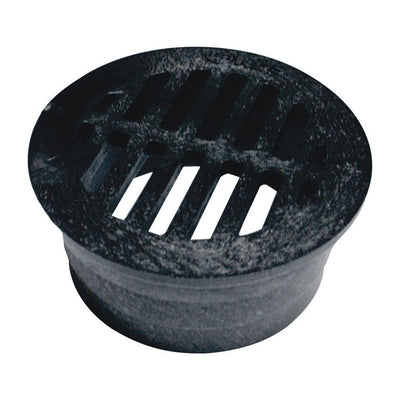 NDS 3 in. Black Round Polyethylene Drain Grate