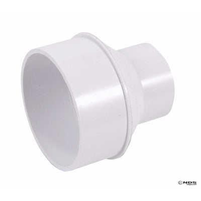 NDS Schedule 40 2 in. Spigot X 4 in. D Hub PVC Reducing Bushing