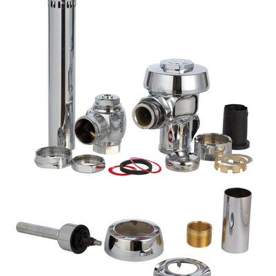 Sloan Royal Flush Valve Silver Polished Chrome Brass
