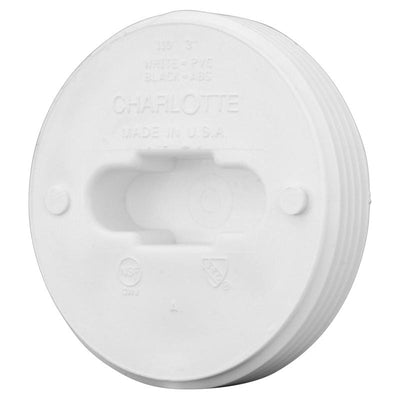 Charlotte Pipe Schedule 40 2 in. MPT X 2 in. D Hub PVC Clean-Out Plug