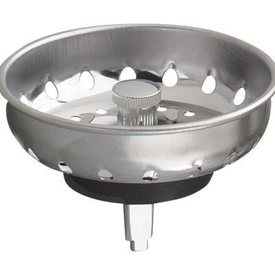 Plumb Pak 3-1/2 in. D Black/Silver Stainless Steel Replacement Strainer Basket