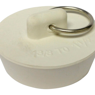 Plumb Pak 1-1/2 in. White Rubber Drain Stopper