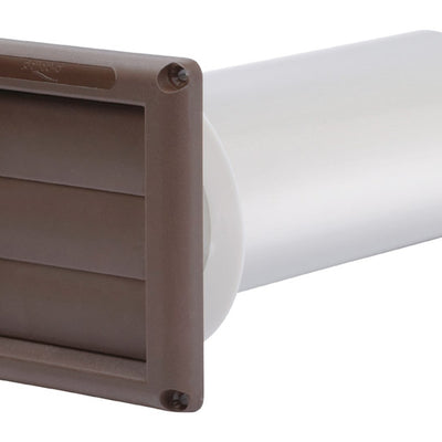 Deflect-O Supurr Vent 6 in. L X 4 in. D Brown Plastic Vent Dryer Hood