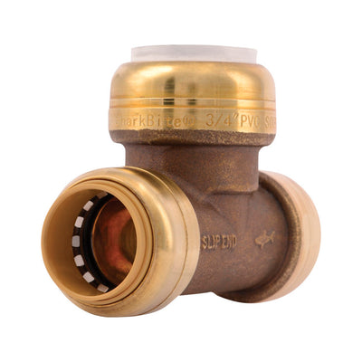 SharkBite Push to Connect 3/4 in. CTS in. X 3/4 in. D CTS Brass Tee