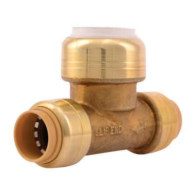 SharkBite Push to Connect 1/2 in. CTS X 1/2 in. D CTS Brass Slip Tee