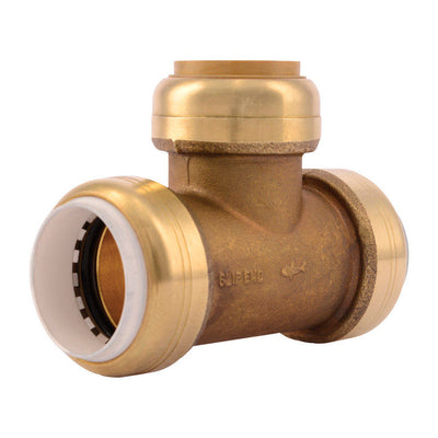 SharkBite Push to Connect 1 in. PVC X 1 in. D PVC Brass Slip Tee