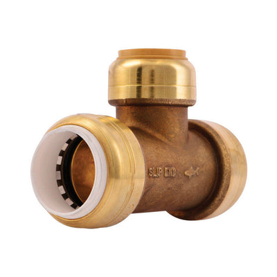SharkBite Push to Connect 3/4 in. IPS X 3/4 in. D CTS Brass Slip Tee