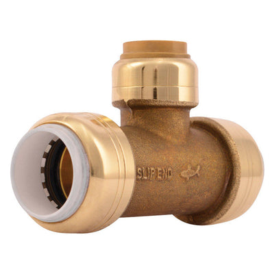 SharkBite Push to Connect 1/2 in. IPS X 1/2 in. D IPS Brass Slip Tee