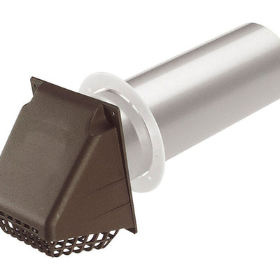 Deflect-O 14 in. L X 4 in. D Brown Aluminum/Plastic Vent Dryer Hood