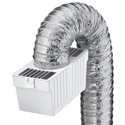 Deflect-O Supurr-Flex 4 ft. L X 4 in. D Silver/White Aluminum/Plastic Lint Trap Kit