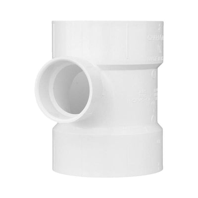Charlotte Pipe Schedule 40 4 in. Hub X 4 in. D Hub PVC Sanitary Tee