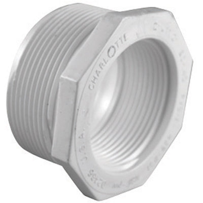 Charlotte Pipe Schedule 40 1 in. MPT X 3/4 in. D FPT PVC Reducing Bushing