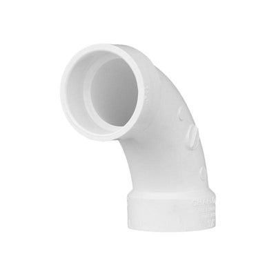 Charlotte Pipe Schedule 40 1-1/2 in. Hub X 1-1/2 in. D Hub PVC Elbow