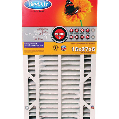 BestAir 27 in. W X 16 in. H X 6 in. 11 MERV Pleated Air Filter