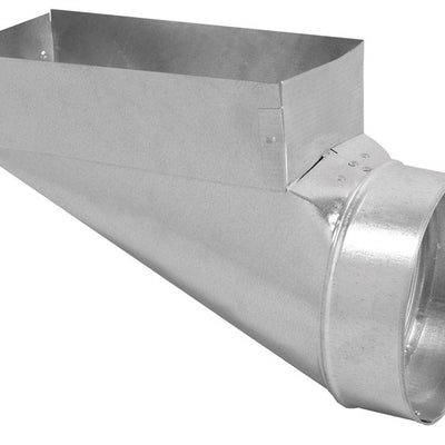 Imperial 12 in. H X 6 in. W Silver Galvanized Steel Straight Center End Boot