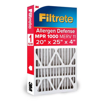 Filtrete 20 in. W X 25 in. H X 4 in. Pleated 1000 MPR Pleated Allergen Air Filter