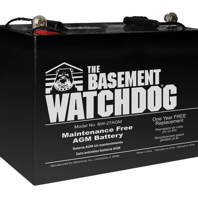 The Basement Watchdog 9 in. H X 10-1/4 in. W X 6-1/2 in. L Maintenance Free Battery For BW-27AGM