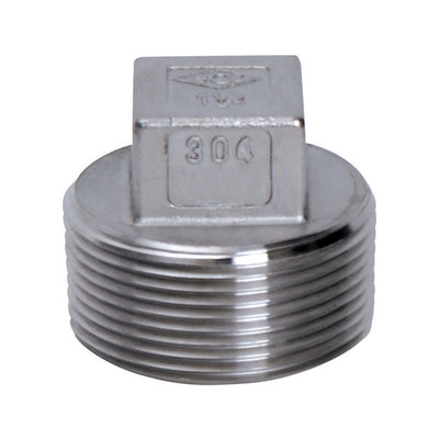 Smith-Cooper 1 in. MPT X 1 in. D MPT Stainless Steel Square Head Plug