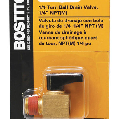 Bostitch Steel Drain Valve 1/4 in. Male