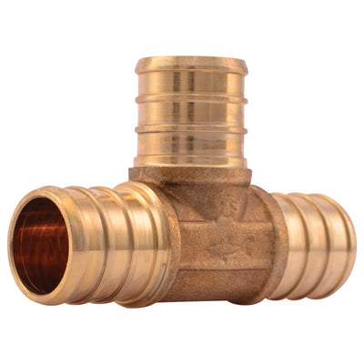 SharkBite 3/4 in. Barb X 3/4 in. D Barb Brass Tee