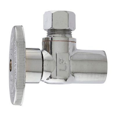 Plumb Pak 1/2 in. Copper Sweat X 3/8 in. Compression Brass Angle Valve