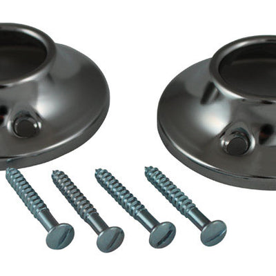 Plumb Pak Chrome Silver Steel Shower Rod Flange