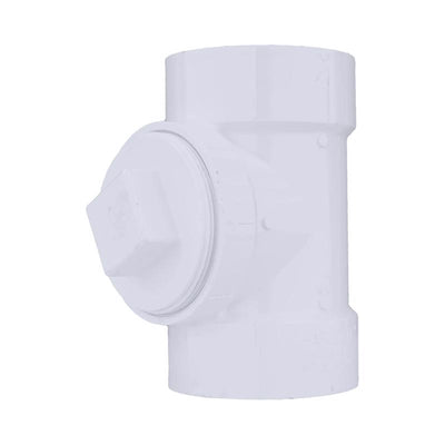 Charlotte Pipe 4 in. Hub in. X 4 in. D Hub in. PVC Cleanout Tee