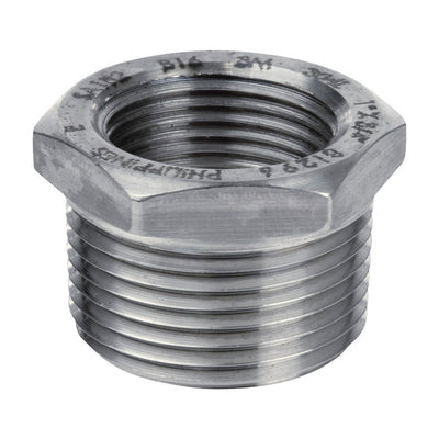 Smith-Cooper 3/4 in. MPT X 1/4 in. D FPT Stainless Steel Hex Bushing