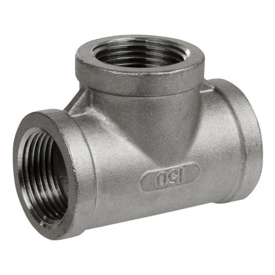 Smith-Cooper 2 in. FPT X 2 in. D FPT 2 in. D Female Stainless Steel Tee