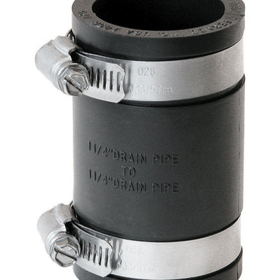 Fernco Schedule 40 1-1/4 in. Hub X 1-1/4 in. D Hub PVC Flexible Coupling