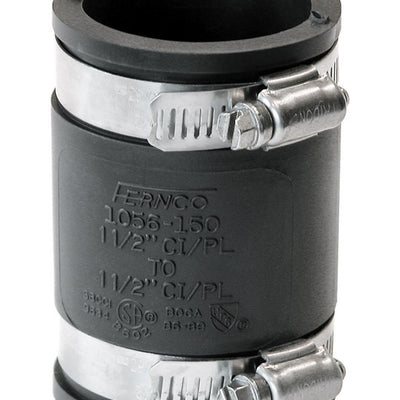 Fernco Schedule 40 1-1/2 in. Hub each X 1-1/2 in. D Hub PVC Flexible Coupling