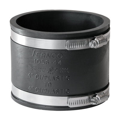 Fernco Schedule 40 4 in. Hub X 4 in. D Hub PVC Flexible Coupling