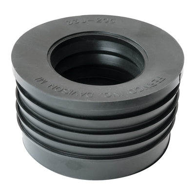 Fernco Schedule 40 3 in. Compression X 2 in. D Compression PVC Donut Fitting