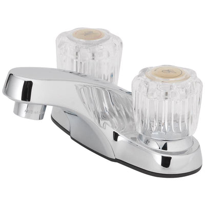Oakbrook Collection Essentials Chrome Transitional Two-Handle Bathroom Sink Faucet 4 in.